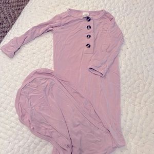 Lavender Newborn Gown from Lou Lou and Co